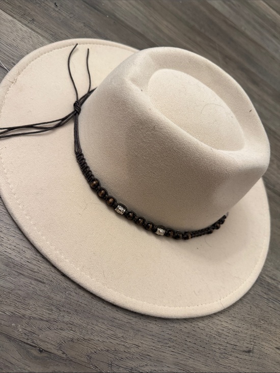 Accessories - Cream Wide-Brim Beaded Fedora Hat** sold on eBay